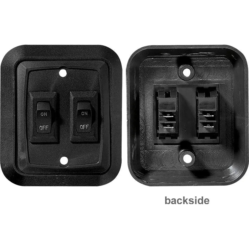 RV Designer S656 - Black Wallplateswitch Double