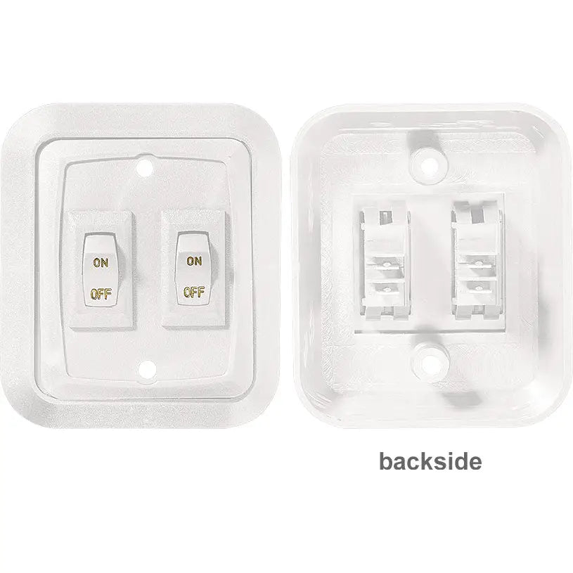 RV Designer S657 - White Wallplateswitch Double