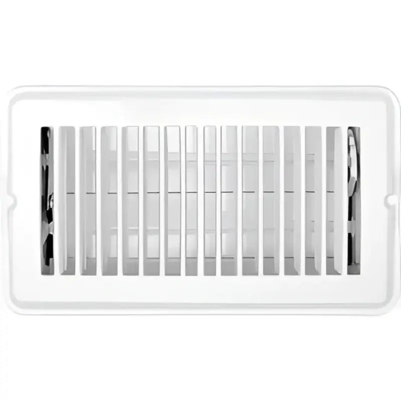 White metal RV vent register, 8x4 inches, with adjustable damper by RV Designer.