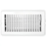 White metal RV vent register, 8x4 inches, with adjustable damper by RV Designer.