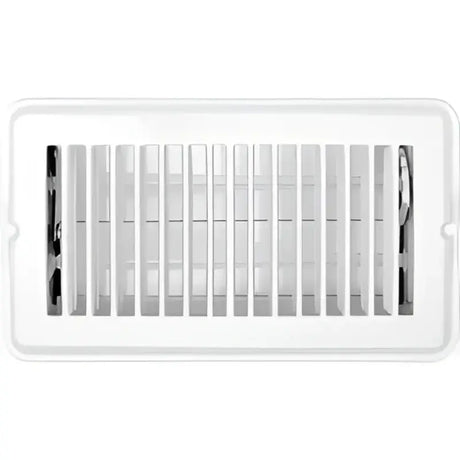 White metal RV vent register, 8x4 inches, with adjustable damper by RV Designer.