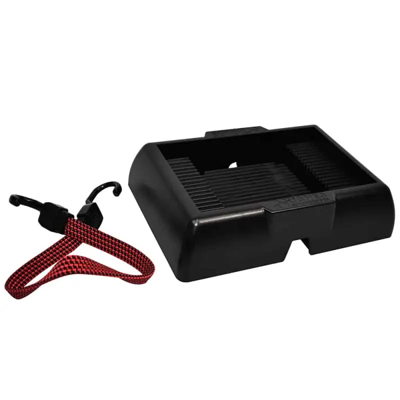 RVSTND Hughes Auto Stand/Riser For Autoformers - High-quality, durable stand with a secure base and enhanced performance for RV autoformers. Lightweight and compact, includes a red strap for easy transport.