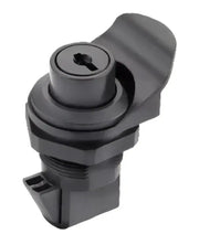 S-0232C Whitecap Black Glove Box Latch (Locking), durable and sleek locking mechanism for boats and RVs, easy installation and reliable performance.