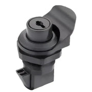 S-0232C Whitecap Black Glove Box Latch (Locking), durable and sleek locking mechanism for boats and RVs, easy installation and reliable performance.