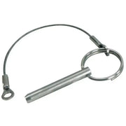 S-1020C Whitecap S.S. Quick Release Pin with 1-foot lanyard, high-quality stainless steel for marine applications.