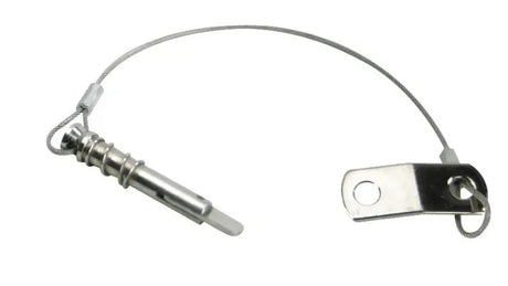 S-1021C Whitecap S.S. Spring Type Pin &Lanyard W/Tab - Quick Release