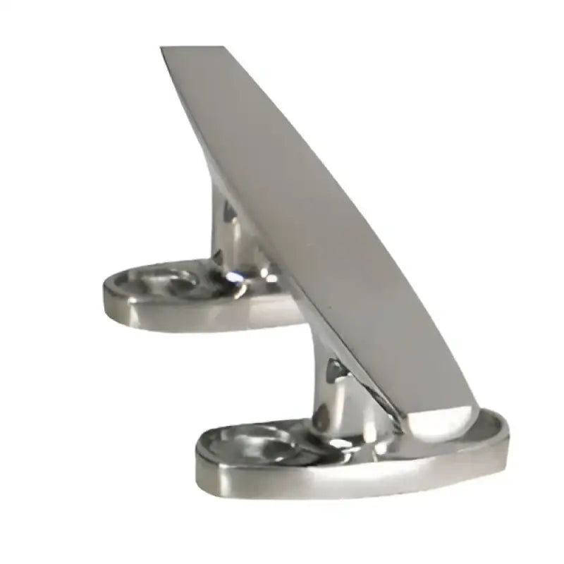 S-1444C Whitecap C.P. Zamac 4-1/2" Hollow Base Cleat in polished finish, showcasing durable marine-grade construction for secure mooring.