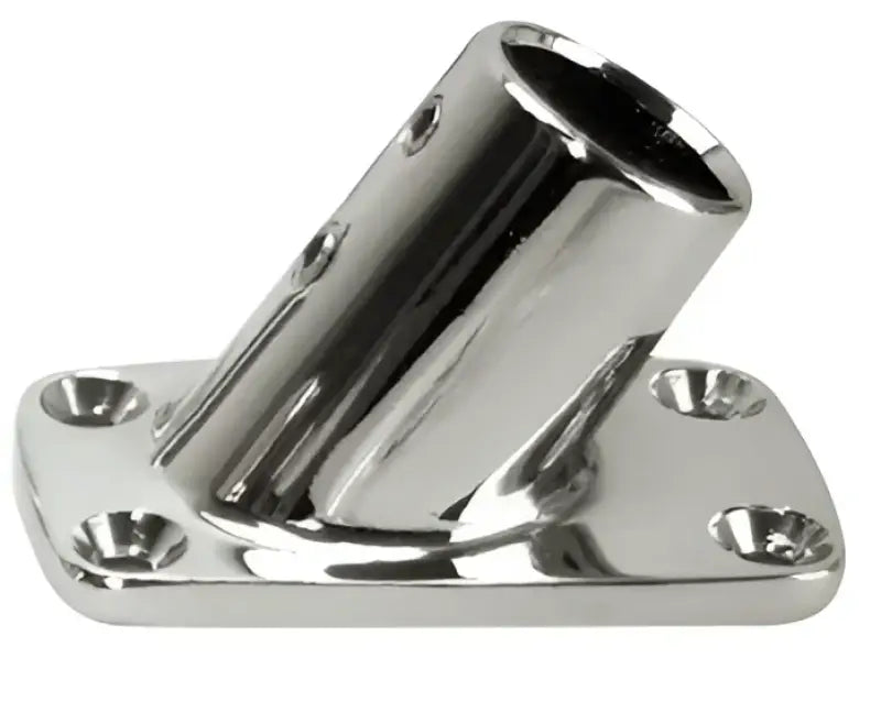 S-1465C Whitecap C.P. Zamac 7/8’-60O Rect. Base - Boat Rail Fitting