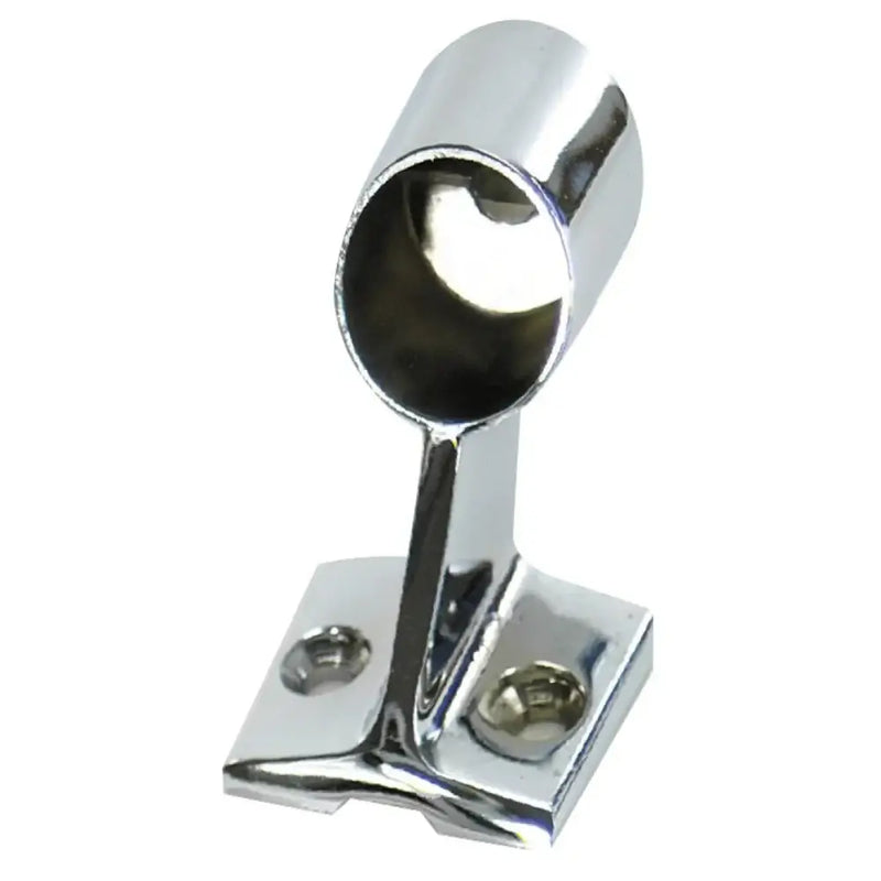 S-1487C Whitecap C.P. Zamac 60O Fwd Handrail Stanchion - Durable, corrosion-resistant, sleek whitecap finish for enhanced deck or staircase safety and style.