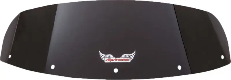 Dark tinted S-192-6DS motorcycle windshield with logo and mounting holes for replacement