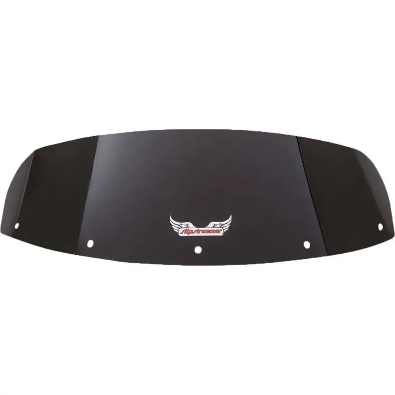 Dark tinted S-192-6DS motorcycle windshield with logo and mounting holes for replacement