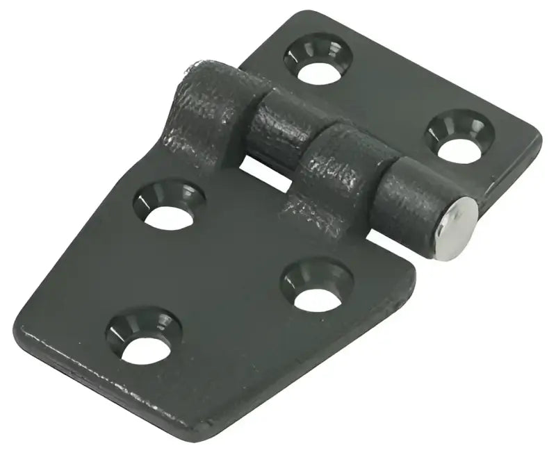 Black nylon shortsided door hinge, 2-inch, Whitecap S-3032C, durable marine hardware for boat cabinets and doors.