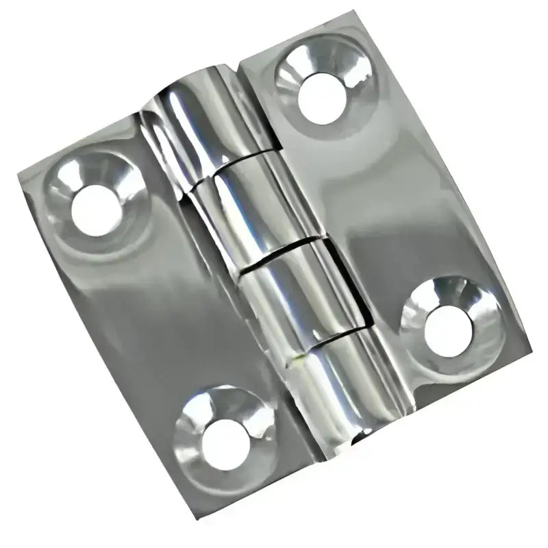 S-3421C Whitecap S.S. Stamped Butt Hinge 3' X 3' - Stainless steel hinge with a durable, corrosion-resistant stamped design suitable for doors, cabinets, and furniture.