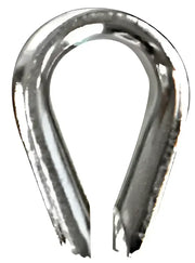 S-4084P Whitecap stainless steel wire rope thimble for 3/8" wire ropes, designed for superior strength and corrosion resistance in marine and industrial use.