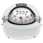 S-53W Ritchie Navi Compass Surface Mount 2.75-Inch White Dial Reliable Marine Navigation Tool