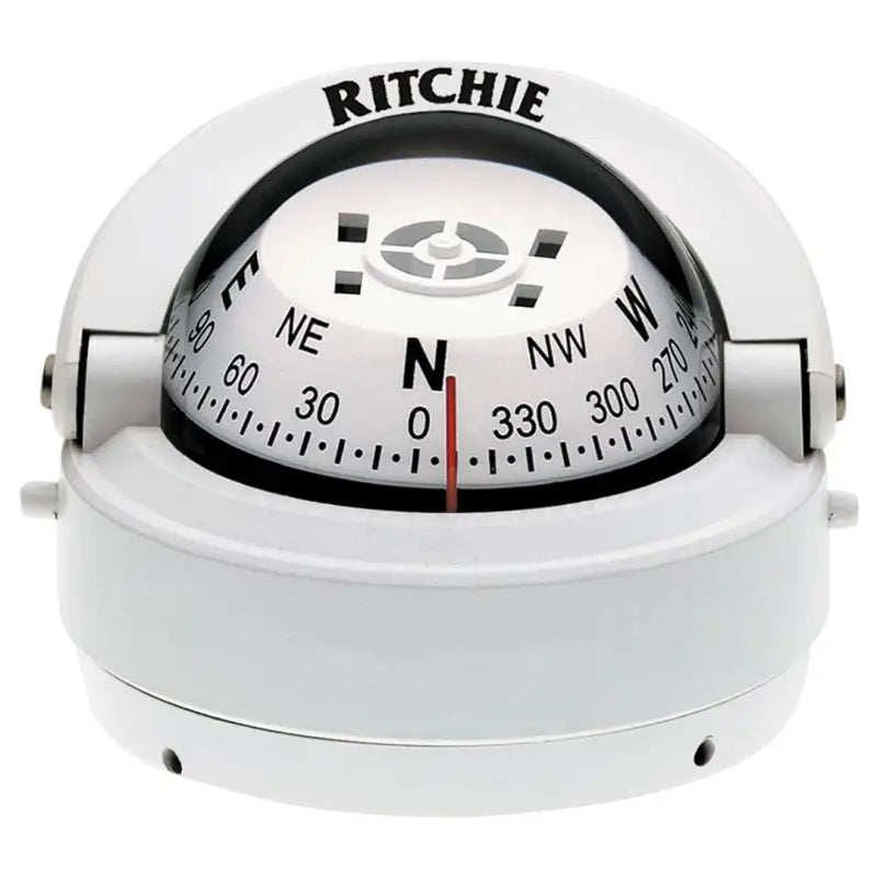 S-53W Ritchie Navi Compass Surface Mount 2.75-Inch White Dial Reliable Marine Navigation Tool