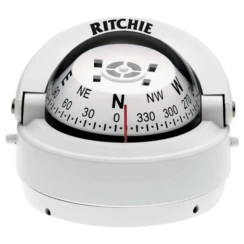 S-53W Ritchie Navi Compass Surface Mount 2.75-Inch White Dial Reliable Marine Navigation Tool