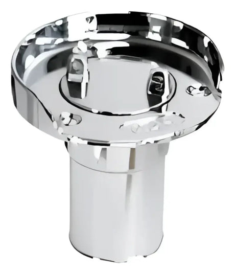 S-7022C Whitecap C.P. Zamac Replacement Deck Fill Cap - Chrome-plated, secure closure.