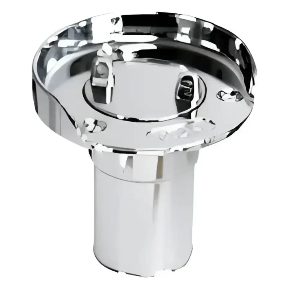 S-7022C Whitecap C.P. Zamac Replacement Deck Fill Cap - Chrome-plated, secure closure.