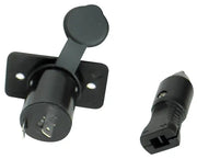 S-8072C Whitecap Socket & Cap Only Black Nylon for boat accessories, durable construction, easy installation.
