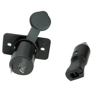 S-8072C Whitecap Socket & Cap Only Black Nylon for boat accessories, durable construction, easy installation.