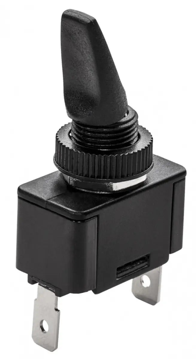 S-8080C Whitecap Black Toggle Switch (Mom. On/Off/Mo) sleek black design for versatile control in electrical applications.