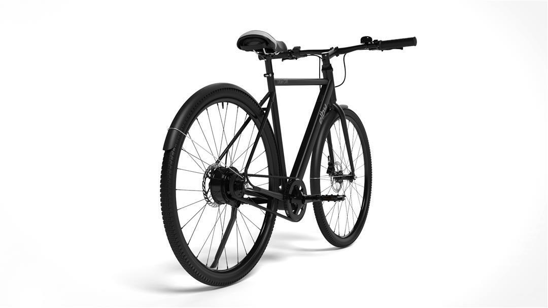 E04UCBLL90 Elby Bikes Lrg Blk/Blu Sngl Spd Belt Drv Dlrpk