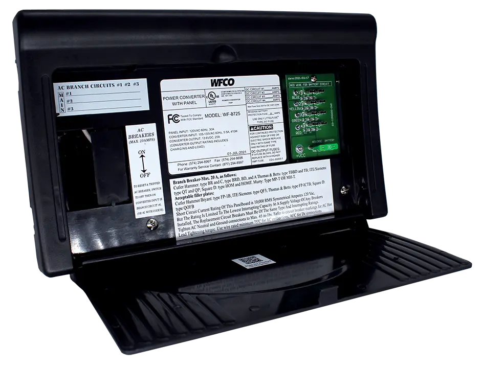 WF-8725-PB-LIS WFCO Converter/Charger with Distribution Panel