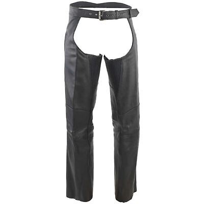 River Road Longhaul Leather Chaps Black - Small - 094438