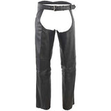 River Road Longhaul Leather Chaps Black - Small - 094438