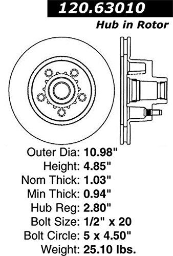 Stop Tech Brake Rotor: 126.63010SL Stop Tech L Chry Dod Ply 73-89