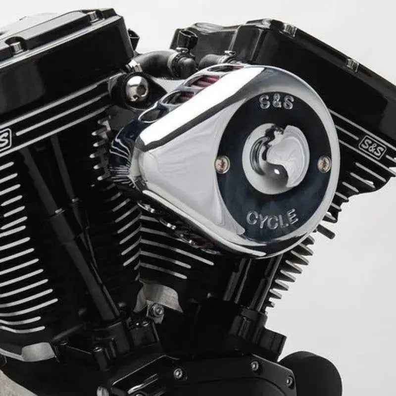 S&S Cycle 01-15 Fuel-Injected Softail Models Stealth Air Cleaner Kit w/ Chrome Mini Teardrop Cover - Intake Systems
