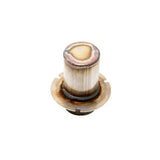 Cylindrical metal muffler insert cap with heat discoloration for Power Tune XTO Muffler Insert