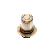 Cylindrical metal muffler insert cap with heat discoloration for Power Tune XTO Muffler Insert
