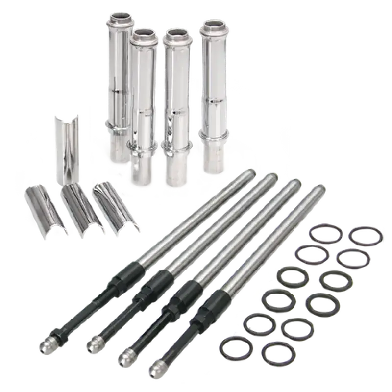 S&S Cycle 1999+ BT Stock Engine Height with 4.937in Length Cylinders Adjustable Pushrod Set for Harley-Davidson motorcycles.