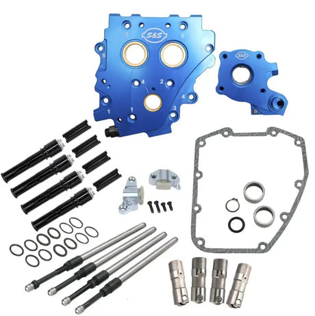 S&S Cycle 2006 Dyna Chain Drive Cam Chest Kit w/o Cam - Black Pushrod Tubes & Chain Tensioner - RV and Auto Parts