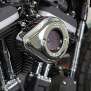 Chrome motorcycle air filter from S&S Cycle Stealth Air Stinger for XL Models
