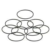 Pile of black rubber S&S Cycle 2in ID Viton O-Rings for bike repairs