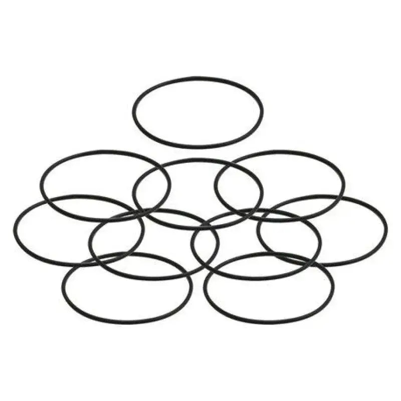 Pile of black rubber S&S Cycle 2in ID Viton O-Rings for bike repairs
