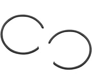 Two black spring wire steel snap rings for S&S Cycle wristpin keeper C-Clip