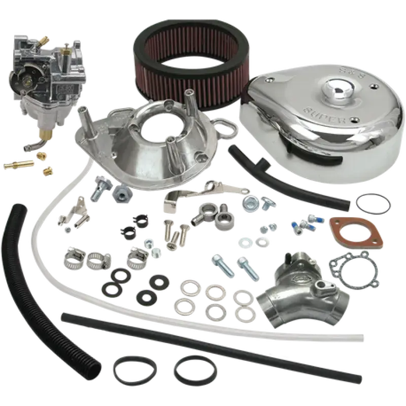 S&S Cycle 99-05 BT Models Super E Carburetor Kit components displayed.