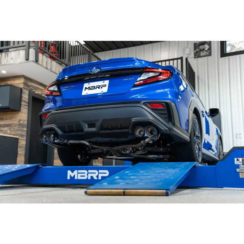 MBRP S48103CF S48103CF MBRP T304 Stainless Steel, 2.5in Axle-Back, Dual Split Rear, Quad CF Tips, Race Profile