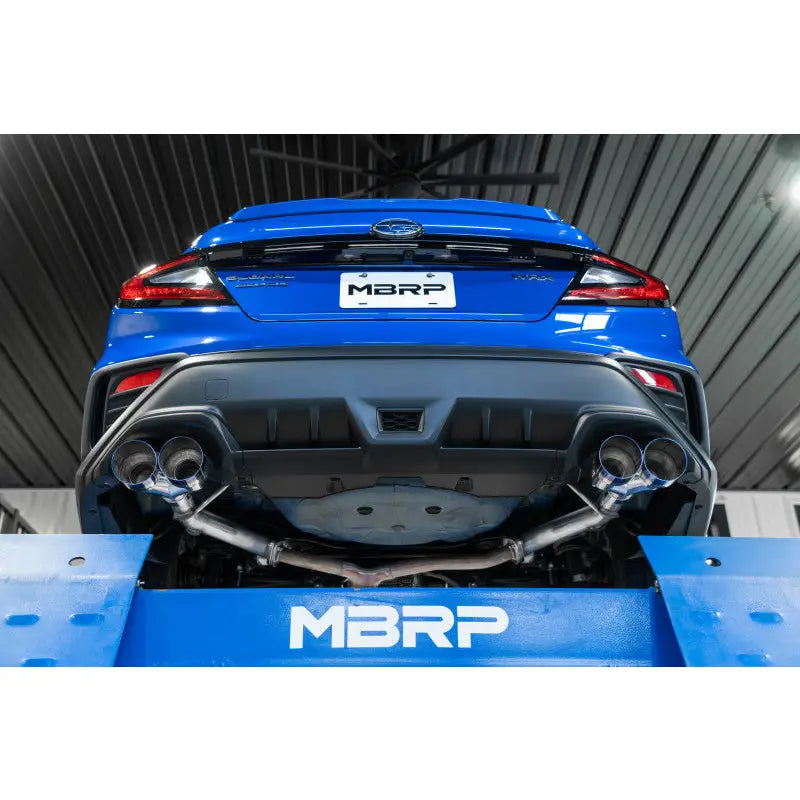 MBRP S48103CF S48103CF MBRP T304 Stainless Steel, 2.5in Axle-Back, Dual Split Rear, Quad CF Tips, Race Profile
