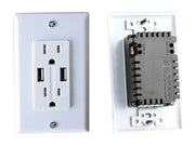 S850 Rv Designer Ac Dual Outlet W/ Cover & 2 Usb Cha