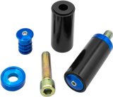 SANTORO FABWORX SF70004E Crash Bar Replacement Sliders in Chacho Blue for FLH/FLT Models - SANTORO FABWORX