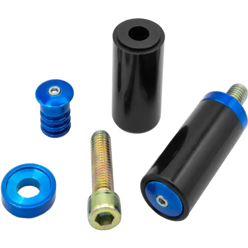 SANTORO FABWORX SF70004E Crash Bar Replacement Sliders in Chacho Blue for FLH/FLT Models - SANTORO FABWORX