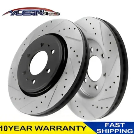 Pair of drilled and slotted SB982069 Rotors Disc Brake Rotor for better stopping power