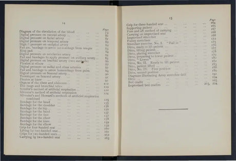 Open book on SC-10 Rsi Gripper Seat Cover S-D showing text on both pages
