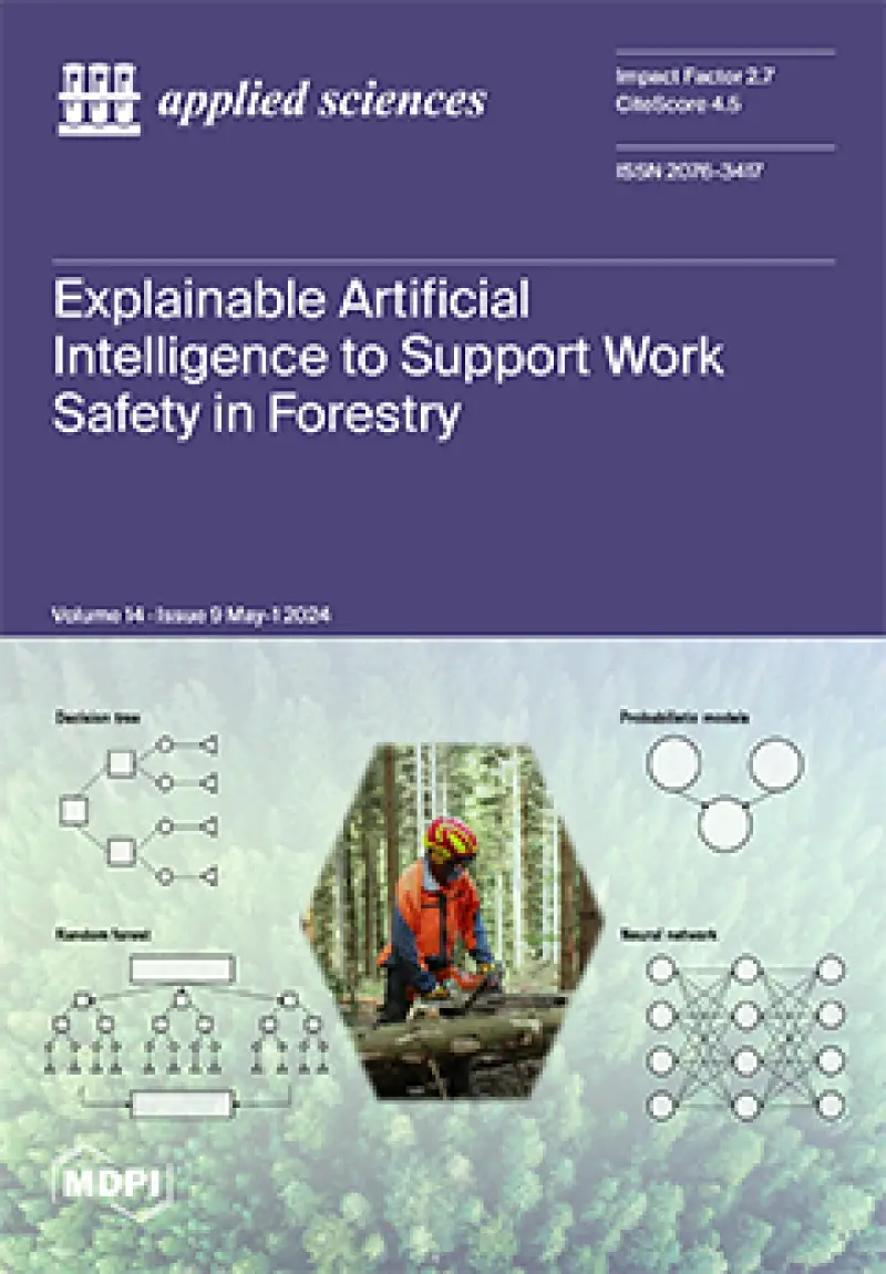 Academic journal cover on explainable AI for forestry safety on SC-10 Rsi Gripper Seat Cover