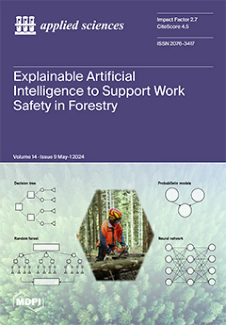 Academic journal cover on explainable AI for forestry safety on SC-10 Rsi Gripper Seat Cover